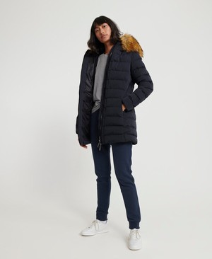 Superdry Arctic Tall Puffer Női Kabát Sötétkék | CIWDH5329